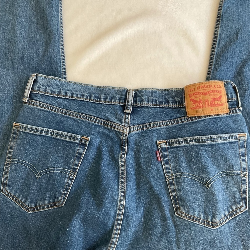 Levi's 505 Denim Jeans W34 X L36 - Picture 5 of 12